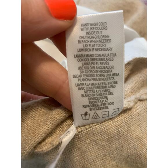 Calvin Klein beige long sleeves faux layered sweater size Large - Picture 5 of 9